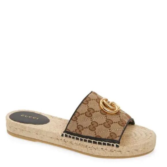 Gucci GG Marmont Espadrilles Slides - Picture 1 of 10